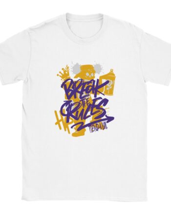 camiseta graffiti break the rules color blanco