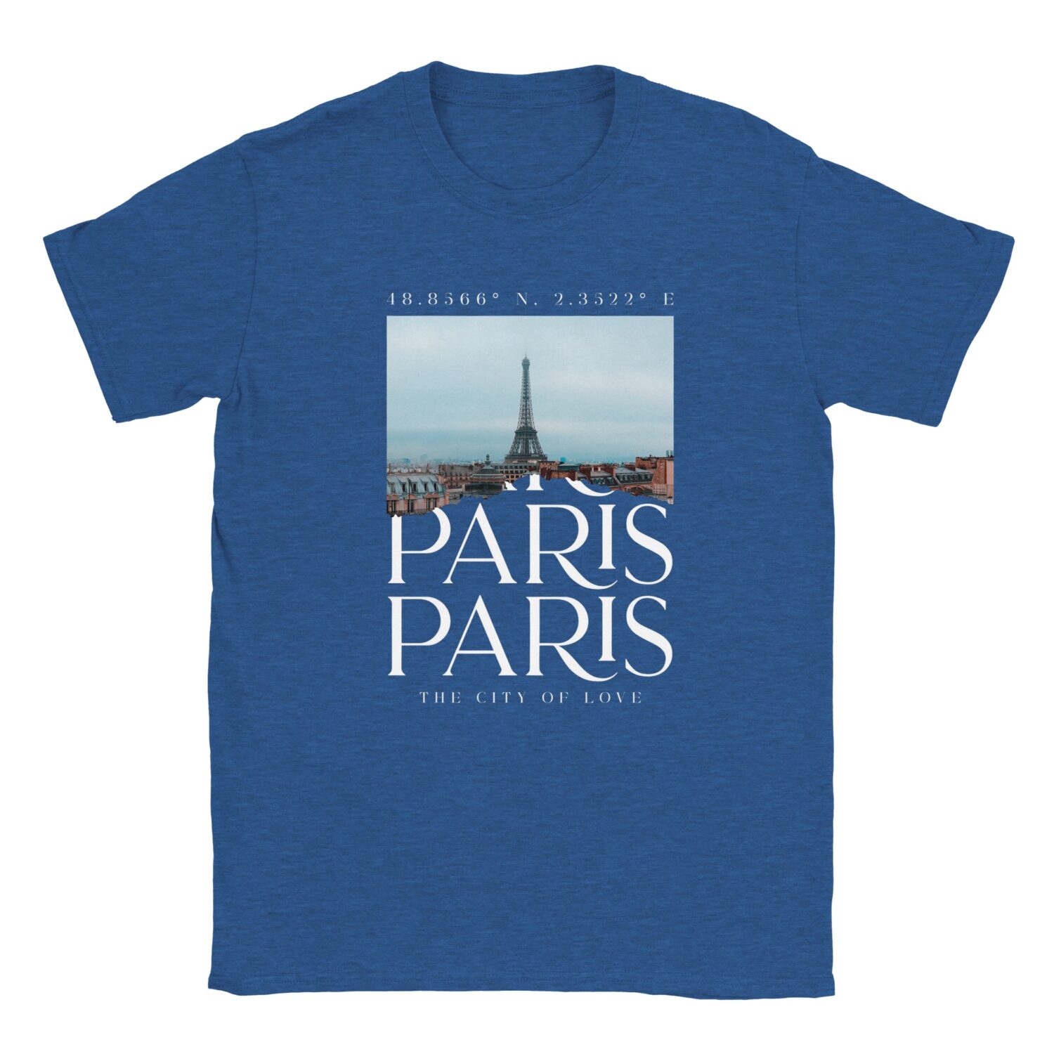 camiseta paris the city of love color azul