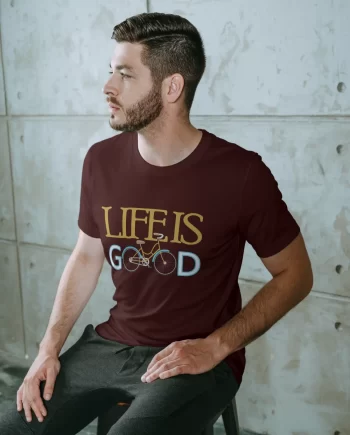 camiseta life is good mockup