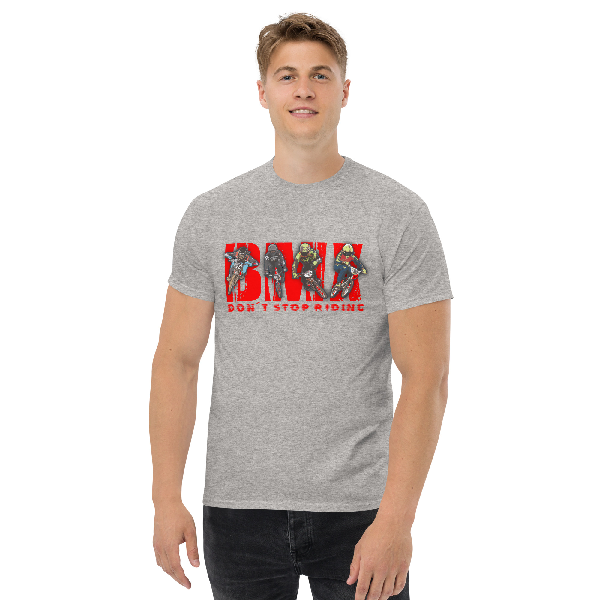 Camiseta gris BMX - Don't stop riding